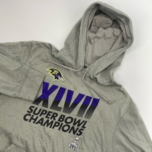 Baltimore Ravens Hoodie Mens Extra Large Nike Therma Fit Super Bowl 2013 NFL XL